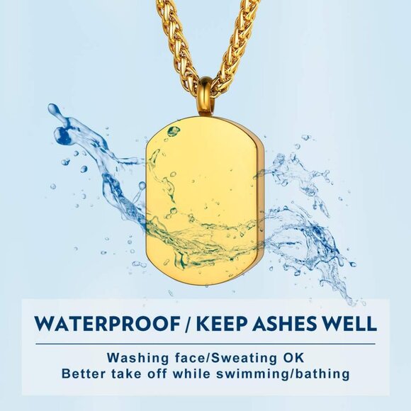 Urn Necklaces for Ashes for Women Men Cremation Pendant Necklace for Ashes Dog/C - Picture 4 of 7